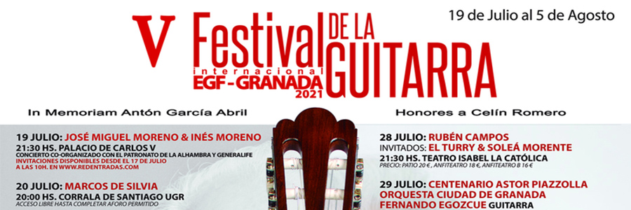 Foto descriptiva de la noticia: 'Esta semana comienza el V Festival de la Guitarra de Granada'